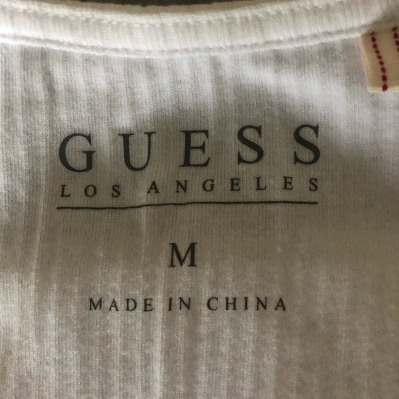 GUESS White Ribbed Top - Picture 6 of 7